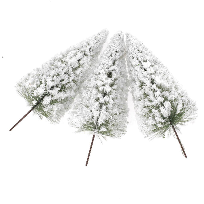 Crofta 10pcs White Scenery Landscape Model Cedar Trees 12cm