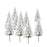 Crofta 10pcs White Scenery Landscape Model Cedar Trees 10cm