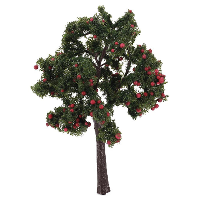 Crofta 10pcs Scenery Landscape Model Decoration Red Fruit Trees 12cm