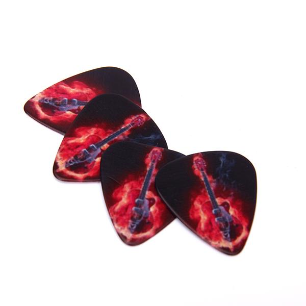 Crofta 10pcs Flame Design Guitar Picks Plectrums 0.71mm