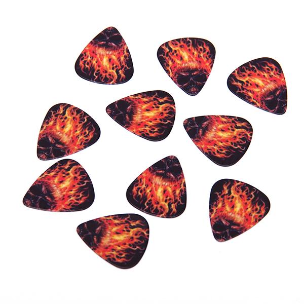 Crofta 10pcs Flame Guitar Picks Plectrums 0.72mm