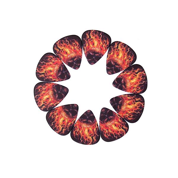 Crofta 10pcs Flame Guitar Picks Plectrums 0.72mm