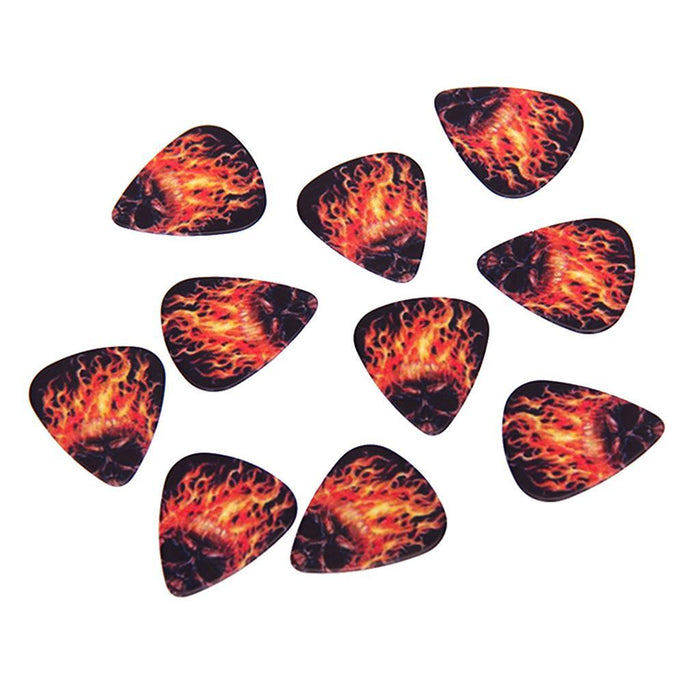 Crofta 10pcs Flame Guitar Picks Plectrums 0.72mm