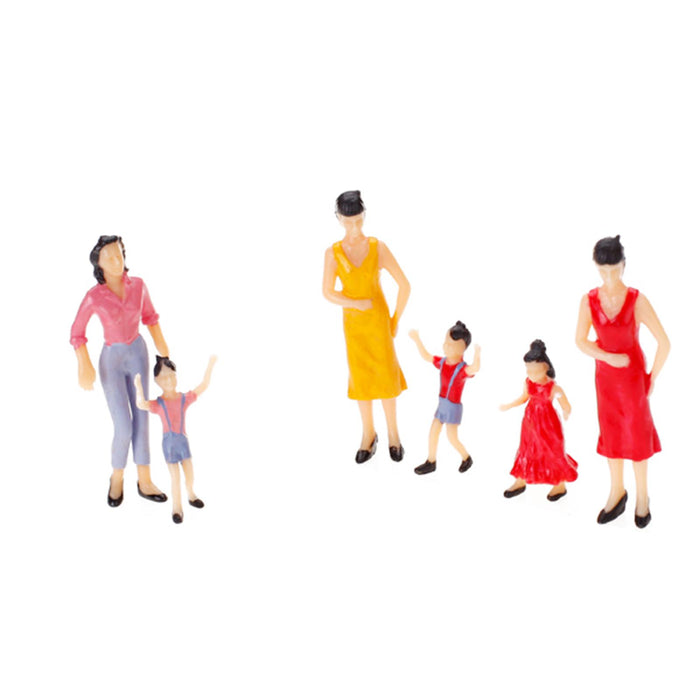 Crofta 100 MIX Painted Model Railway Park Street Passenger People Figures N Scale 1:150