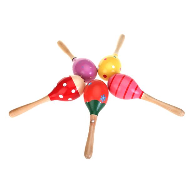 Crofta Fashion Wooden Egg Rattles Toys Children Gift