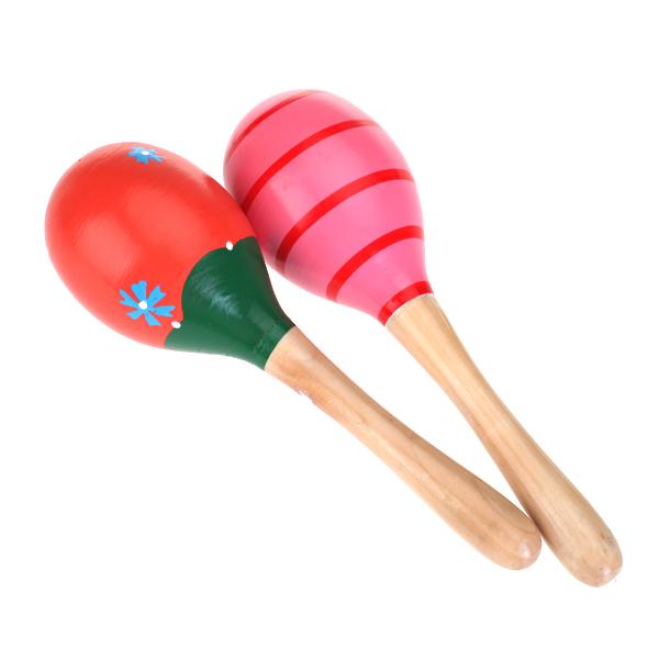 Crofta Fashion Wooden Egg Rattles Toys Children Gift