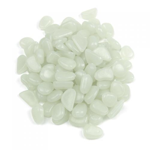 Crofta 100 Man-made Glow in the Dark Pebbles Stone for Walkway Sky Blue