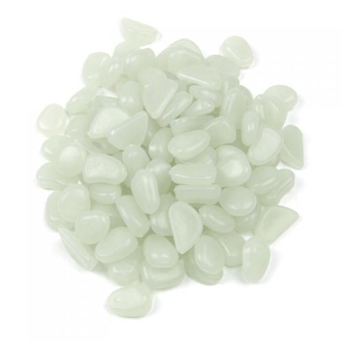 Crofta 100 Man-made Glow in the Dark Pebbles Stone for Walkway Sky Blue