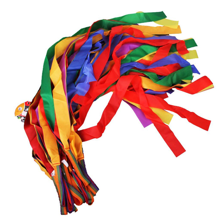 Crofta 12pcs Hand Held Dance Rainbow Ribbon Toys for Children