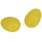 Crofta 1 Pair Plastic Percussion Musical Egg Maracas Shakers - Lemon Yellow