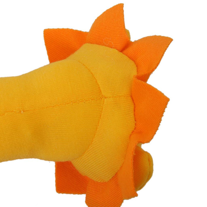 Crofta Lion Pattern Cloth Fabric Squeaker Bar Sound Baby Play Toy