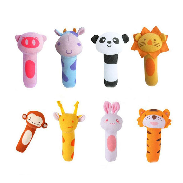 Crofta Lion Pattern Cloth Fabric Squeaker Bar Sound Baby Play Toy