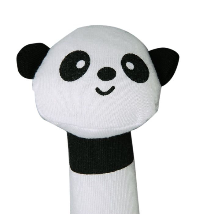 Crofta Panda Shape Cloth Fabric Squeaker Bar Sound Baby Play Toys