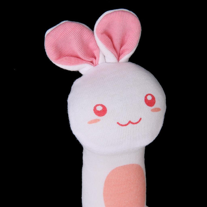 Crofta Rabbit Pattern Cloth Fabric Squeaker Bar Sound Baby Play Toy