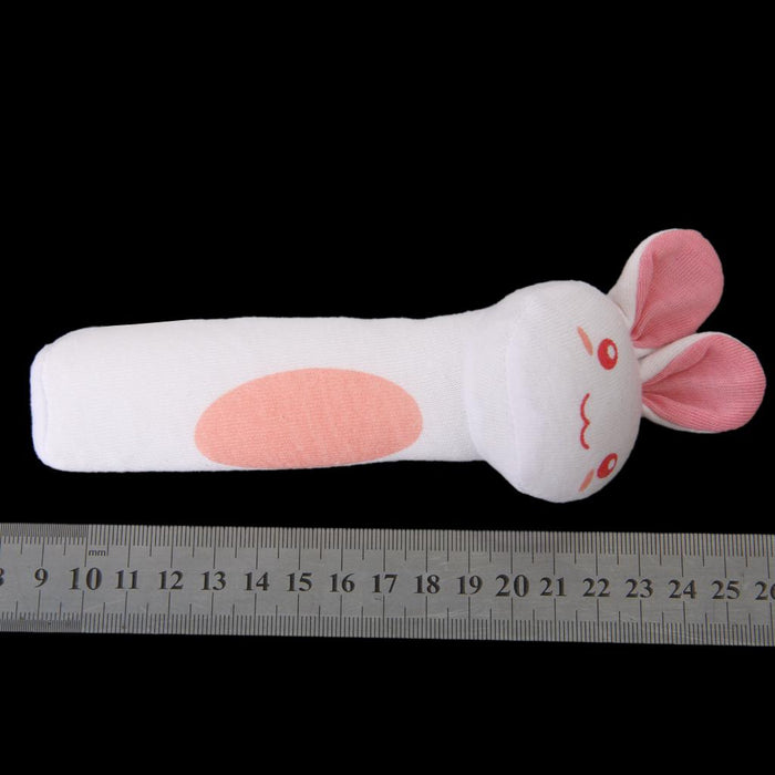 Crofta Rabbit Pattern Cloth Fabric Squeaker Bar Sound Baby Play Toy