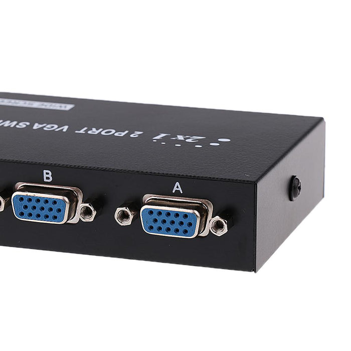 Crofta 2 In 1 Out 2 Ports VGA Switch Selector Box For PC TV projector