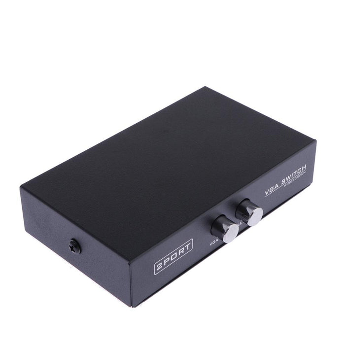 Crofta 2 In 1 Out 2 Ports VGA Switch Selector Box For PC TV projector