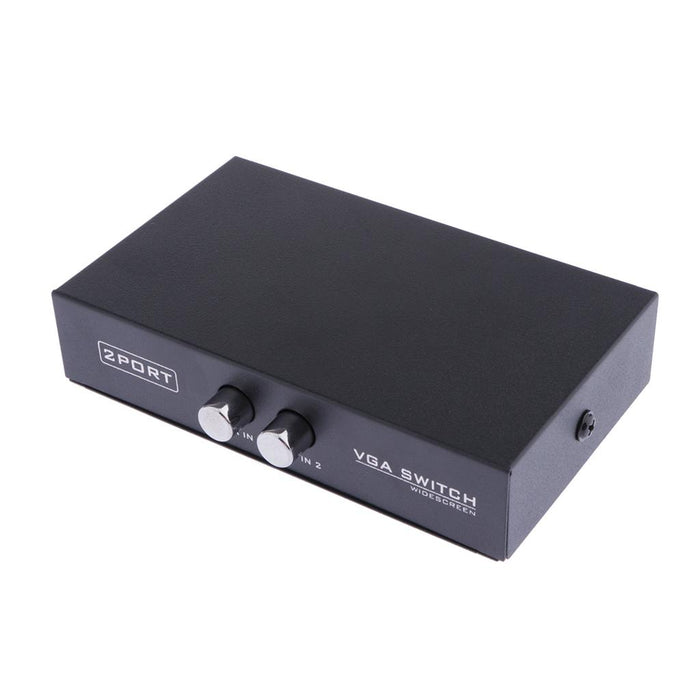 Crofta 2 In 1 Out 2 Ports VGA Switch Selector Box For PC TV projector