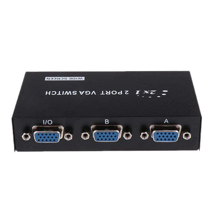 Crofta 2 In 1 Out 2 Ports VGA Switch Selector Box For PC TV projector