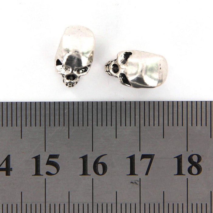 Crofta 10pcs Retro Skull Spacer Beads - Antique silver