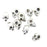 Crofta 10pcs Retro Skull Spacer Beads - Antique silver