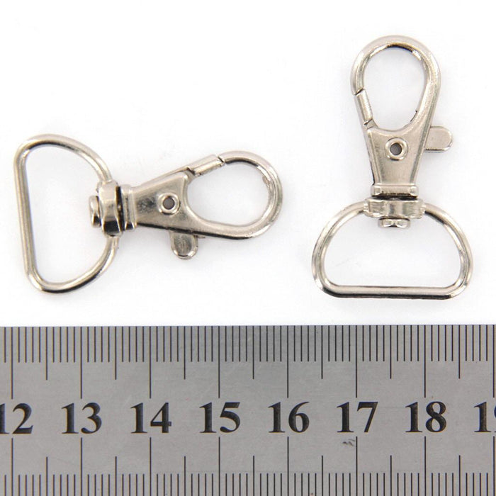 Crofta 10pcs Swivel Trigger Snap Hooks Silver 23mm x 38mm