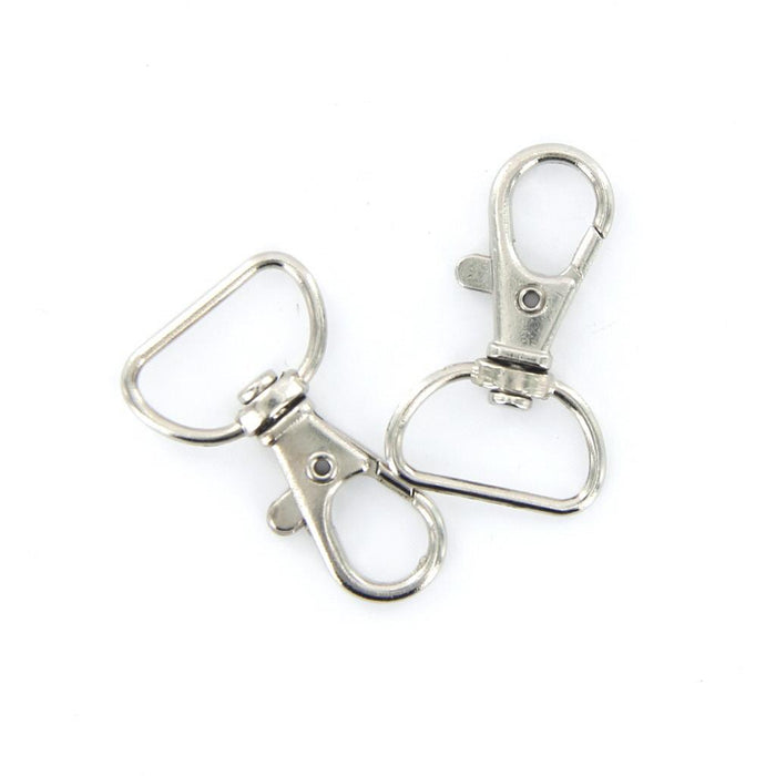 Crofta 10pcs Swivel Trigger Snap Hooks Silver 23mm x 38mm