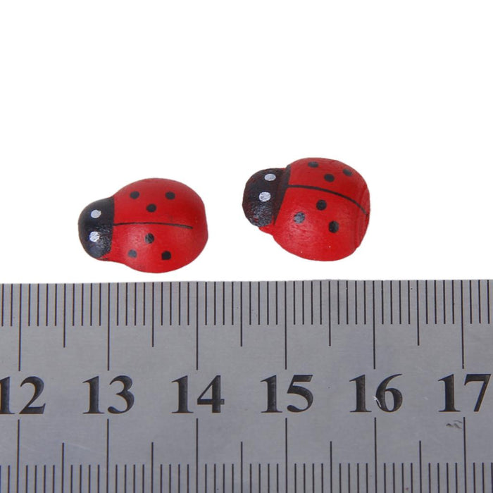 Crofta 100 Pcs Small Wooden Beetle Sponge Sticker Ladybug Sticker