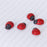 Crofta 100 Pcs Small Wooden Beetle Sponge Sticker Ladybug Sticker