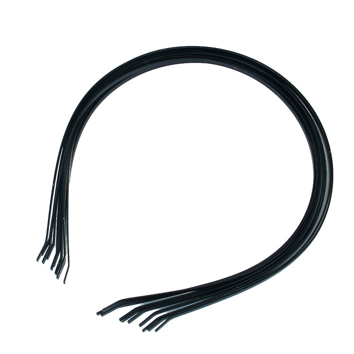 Crofta 10Pcs 3mm Blank Headbands Metal Hair Band Lots DIY Accessories Black