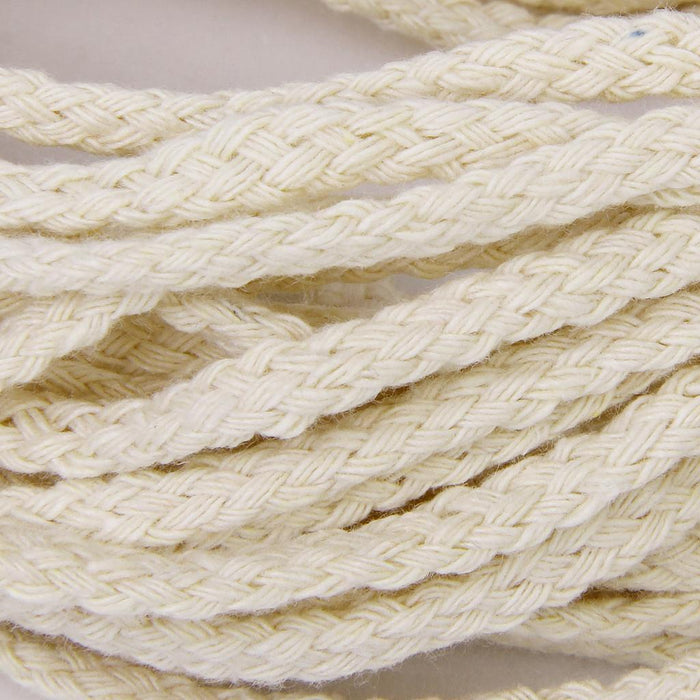 Crofta 1Pc 30M 3mm Natural Cotton Rope Cord String + 1pc 10M 5mm Cotton Rope Cord