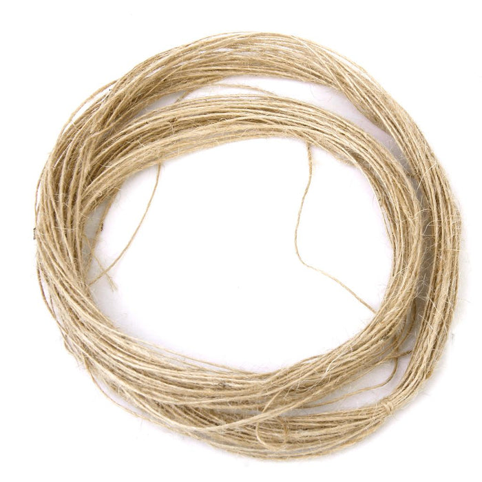 Crofta 1mm Natural Jute Burlap Ribbon Trim Twine String Rustic Wedding Floral Scrapbooking