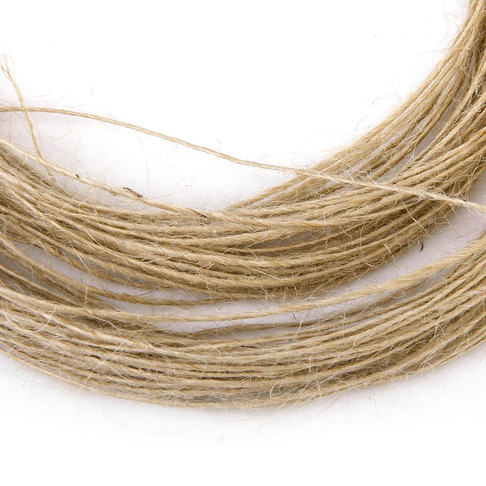 Crofta 1mm Natural Jute Burlap Ribbon Trim Twine String Rustic Wedding Floral Scrapbooking