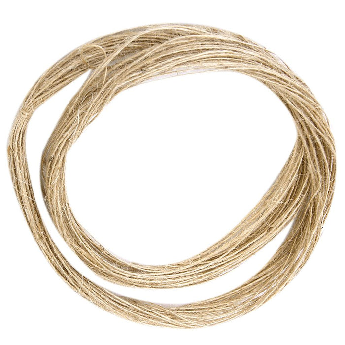 Crofta 1mm Natural Jute Burlap Ribbon Trim Twine String Rustic Wedding Floral Scrapbooking