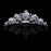 Crofta Women Girls Ladies Fashionable Large Crystal Flower Rhinestone Crown Headband Tiara Wedding Bridal Engagement Party Supplies