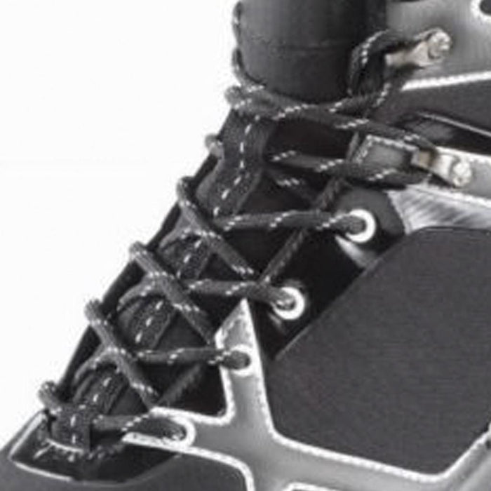 Crofta 1 Pair 47 inch Round Shoe Laces Shoelaces Hiking Sports Sneakers Boots Strings Grey Dots Black