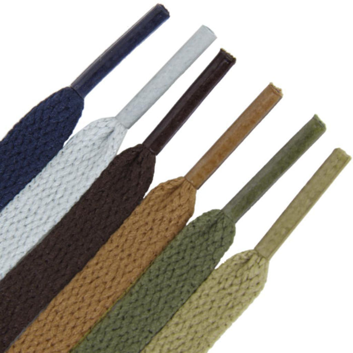 12 Pairs 45 inch 6 colors Shoelaces Flat Shoes Laces Sneakers Boots Shoes 8mm wide