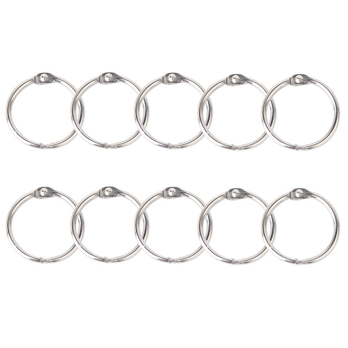 Crofta 10x Hinged Rings for Scrapbooks Albums - 15mm