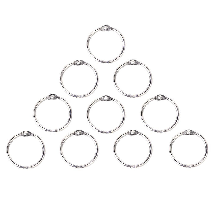 Crofta 10x Hinged Rings for Scrapbooks Albums - 15mm