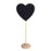 Crofta 1 Piece Wooden Heart-shaped Blackboard with Base