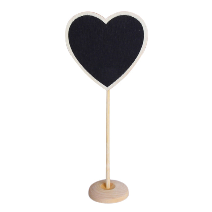 Crofta 1 Piece Wooden Heart-shaped Blackboard with Base