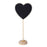 Crofta 1 Piece Wooden Heart-shaped Blackboard with Base