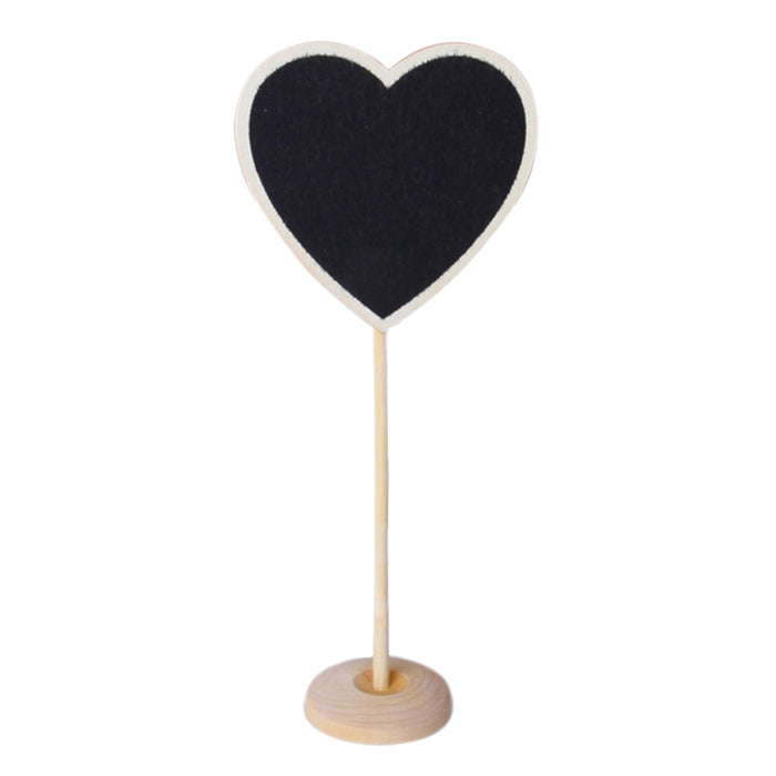 Crofta 1 Piece Wooden Heart-shaped Blackboard with Base