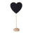 Crofta 1 Piece Wooden Heart-shaped Blackboard with Base