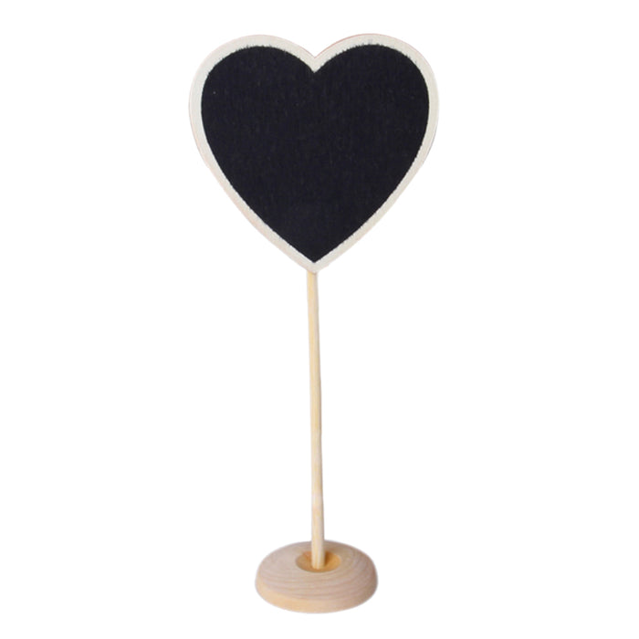 Crofta 1 Piece Wooden Heart-shaped Blackboard with Base