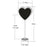 Crofta 1 Piece Wooden Heart-shaped Blackboard with Base