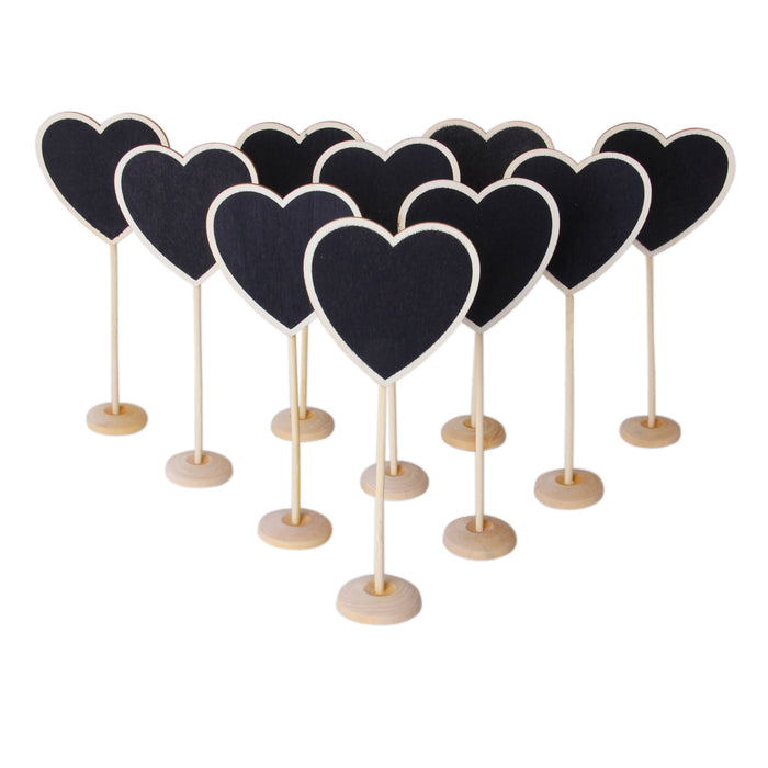 Crofta 1 Piece Wooden Heart-shaped Blackboard with Base