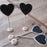 Crofta 1 Piece Wooden Heart-shaped Blackboard with Base