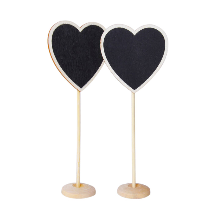 Crofta 1 Piece Wooden Heart-shaped Blackboard with Base