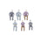 Crofta 100pcs Painted Model Train Seated People Passengers Figures 1:100 TT Scale